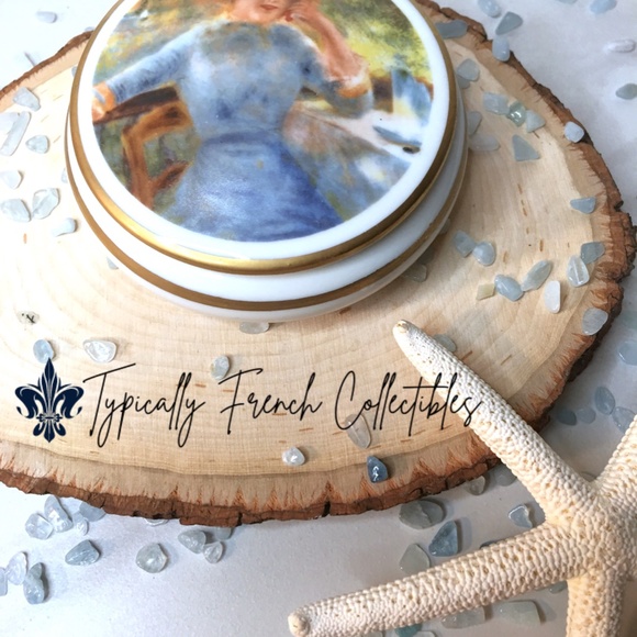 Vtg Renoir Painting Ternet Limoges Trinket Box - Picture 3 of 6